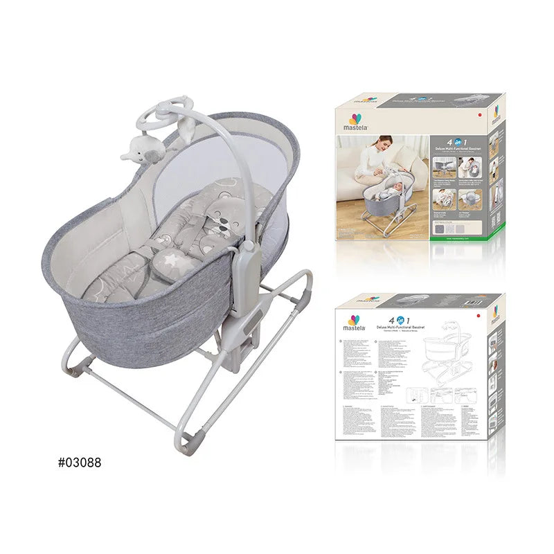 Chaise à bascule électrique pour bébé, lit à bascule confortable, multifonctionnel,
