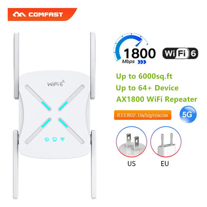 WiFi Extender 802.11ac Wifi signal repeater 5g wifi amplificador 2.4G/5Ghz Wi-Fi Amplifier 1200M~1800M wifi router Access point