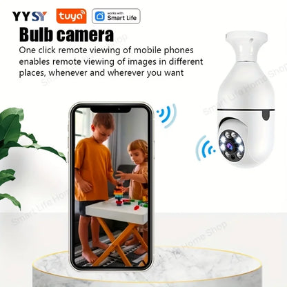 Tuya Smart Home 2.4G E27 Bulb Wifi Surveillance Camera HD Night Security Video Surveillance Supprt Two Way Audio Mobile Motion
