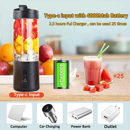 Mini mélangeur Portable électrique, presse-fruits, Smoothie, Orange, jus frais, multifonction,