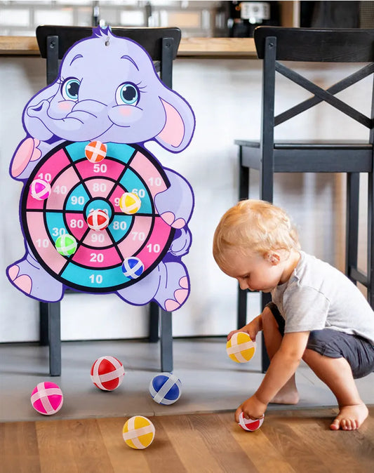 Jouets Montessori pour enfants de 2 à 4 ans, jeu de fléchettes avec animaux de dessin animé,