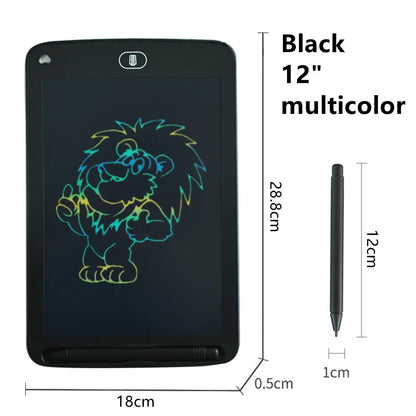 Tablette d'écriture LCD de 12 pouces, tableau noir magique, planche à dessin électronique