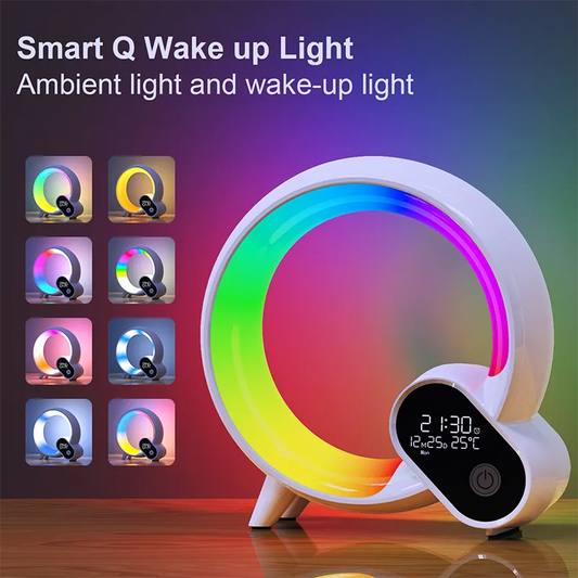 Nouveauté Smart Q Led réveil lumière ambiante veilleuse réglable réveil réveil pour enfants