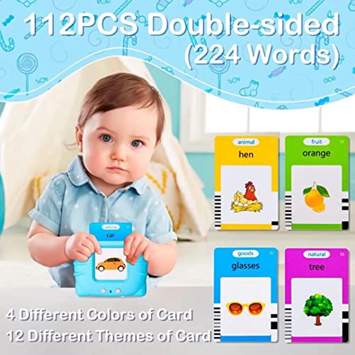 Cartes Flash parlantes, jouets éducatifs précoces pour bébés garçons et filles
