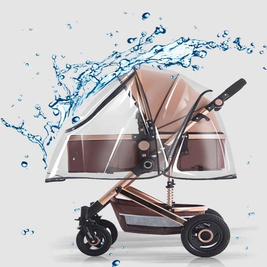 Housse de pluie universelle pour poussette, protection contre le vent et le soleil pour voiture de bébé,