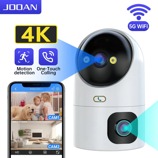 JOOAN 4K PTZ caméra IP 5G WiFi double lentille CCTV caméra de sécurité maison
